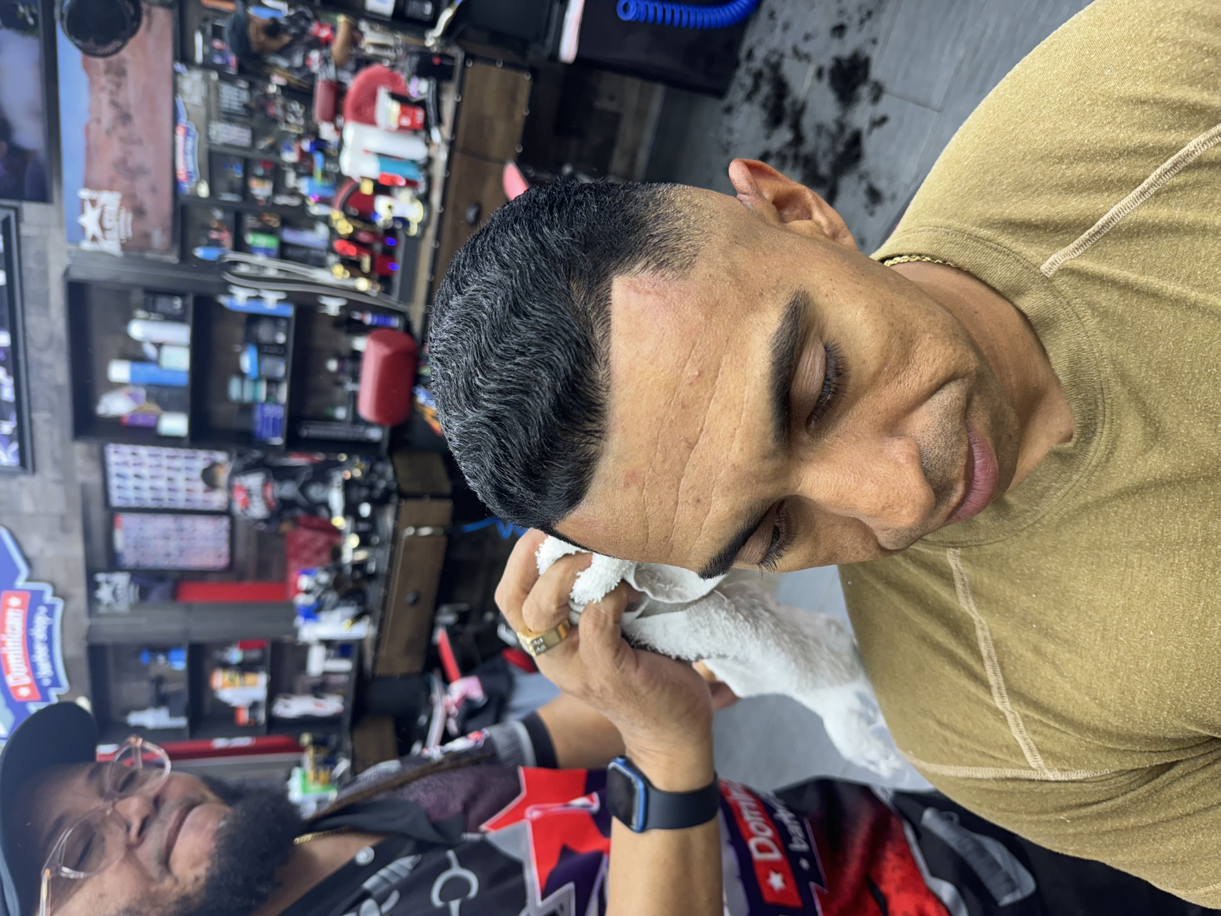 Hot towel finish — the All Star experience
